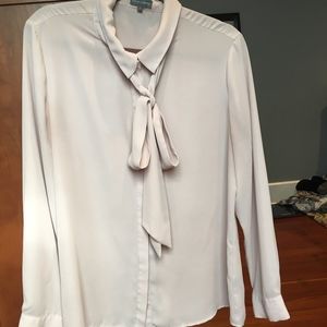 Tie-neck blouse in blush from Vince Camuto